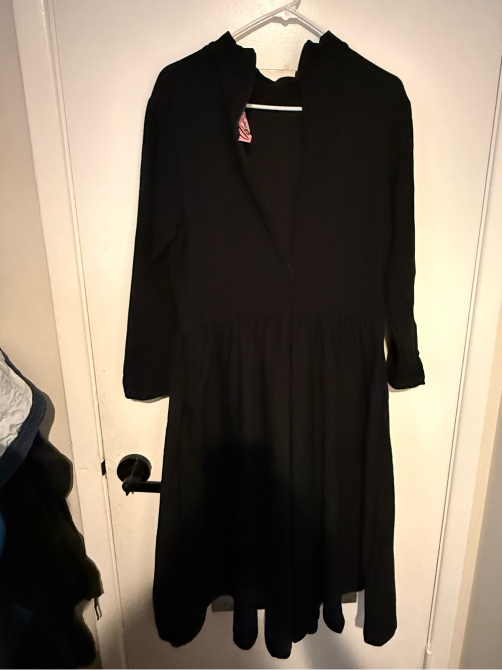 Black Vixen by Micheline Pitt Long-Sleeve A-Line Pinup Black Stretchy Dress 2x - Picture 7 of 7